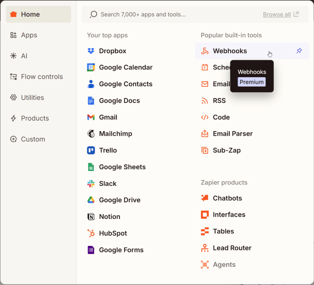 Zapier where you can create a Webhook.