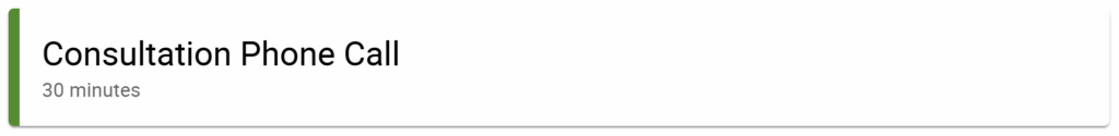Appointment duration shown under appointment type name; hiding the header reflecting the duration.