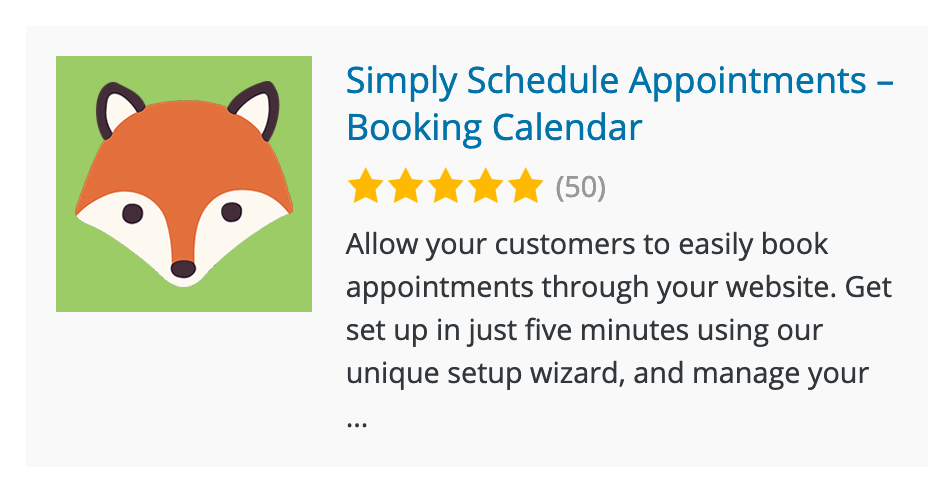 The Simply Schedule Appointments plugin.