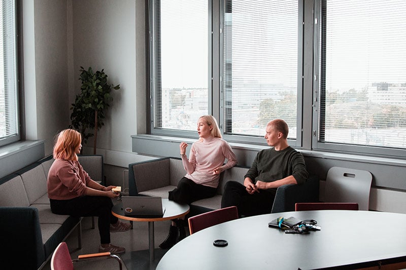 law firm with client