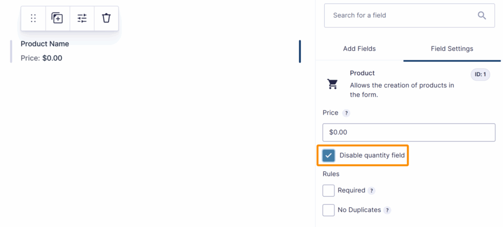 You can disable the product's quantity field.