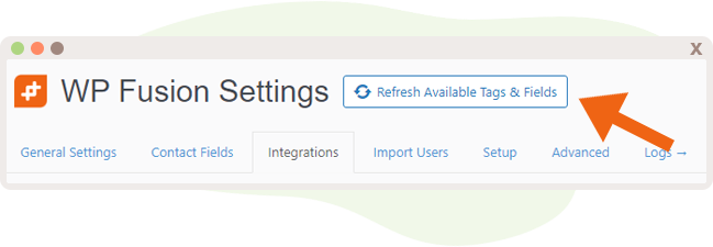 Refresh available tags and fields