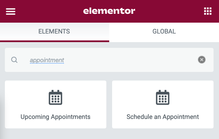 Screenshot depicting Elementor Module integration