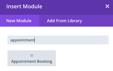 Screenshot depicting Divi module integration