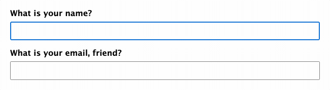Demonstration of the Populate Anything perk in action. User types in their name and the following field is automatically updated to include the users name in the field label.